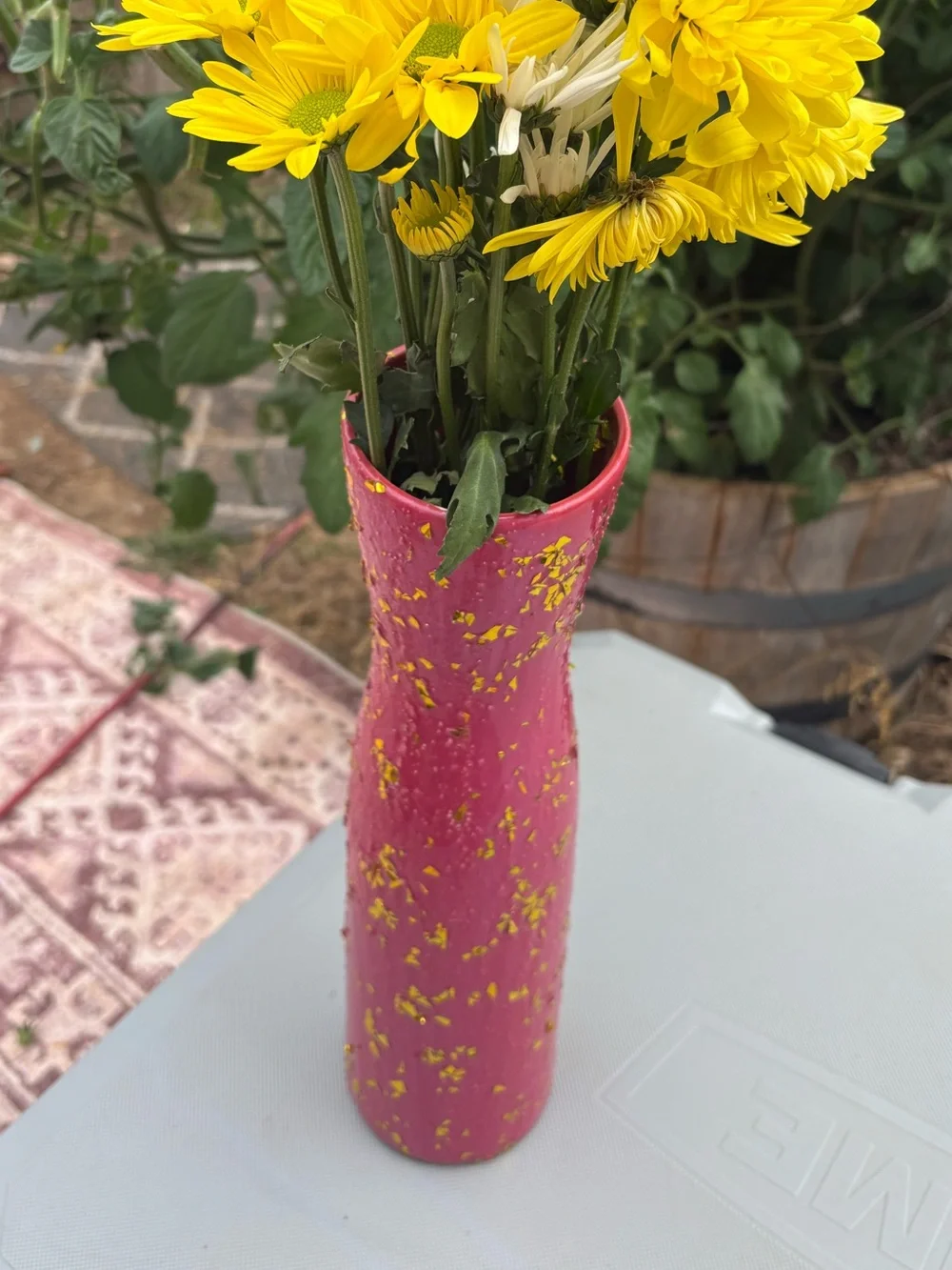 Handmade Gold & Pink Vase